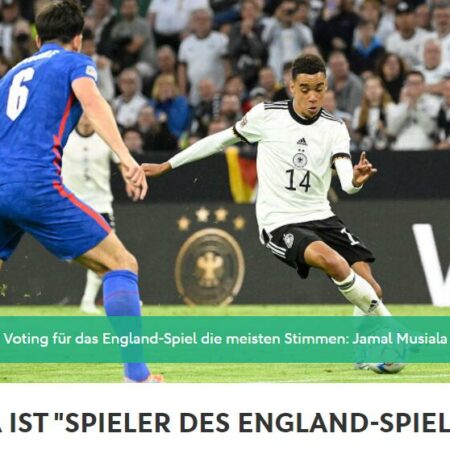 Germany official: 19-year-old Musiara named man of the match against England